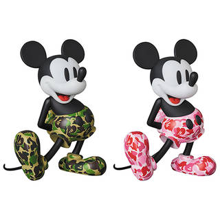 VCD BAPE(R) MICKEY MOUSE, BE@RBRICK BAPE(R) MICKEY MOUSE 100% ＆ 400% / 1000%｜MEDICOM TOY