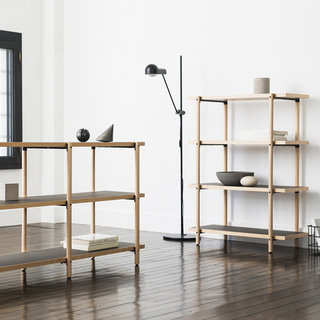 空間に上質なアクセントを生み出す、軽量設計の万能シェルフ「LOG」｜nuskool