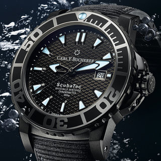 スタイリッシュな新作ダイバーズウオッチ「パトラビ スキューバテック ブラック」｜CARL F. BUCHERER