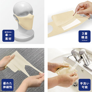 フィルターシート併用でウイルスを99パーセント捕集するウレタン製マスク｜INOAC