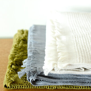 ワッフル生地採用で高い吸水性と乾燥性を備えるタオル「PLAIN PLAID」｜伊織 × Landscape Products