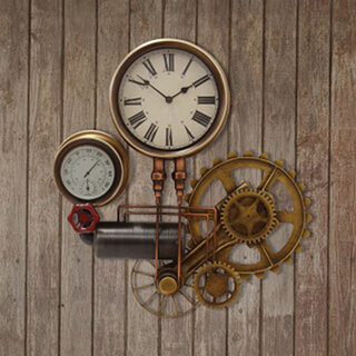 スチームパンクの世界観を表現。蒸気機関を彷彿とさせるウォールクロック｜DESIGN