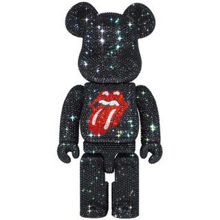 CRYSTAL DECORATE BE@RBRICK The Rolling Stones Tongue Logo 400％｜MEDICOM TOY
