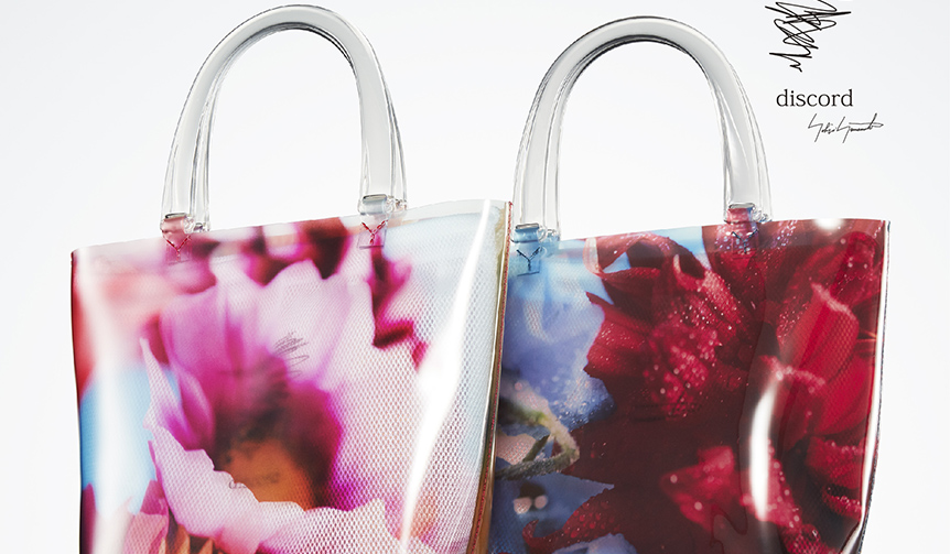 ディスコード ヨウジヤマモト×蜷川実花、花の写真をもちいたクリアバッグを発表|discord Yohji Yamamoto