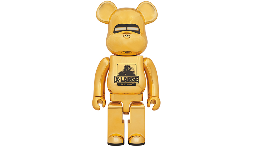 BE@RBRICK XLARGE® × HAJIME SORAYAMA 1000% GOLD|MEDICOM TOY