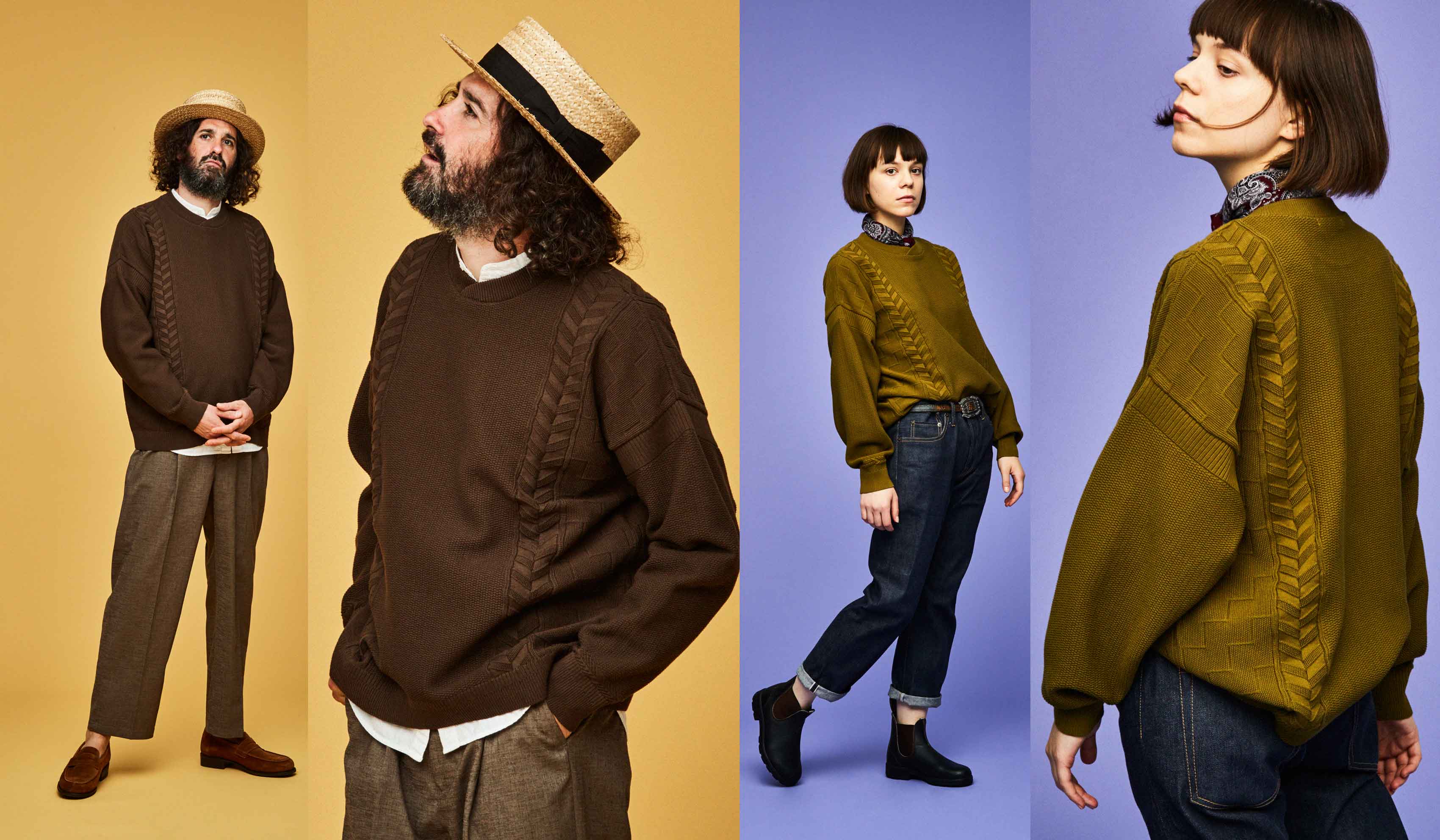 春の田んぼをイメージしたニットが登場｜YASHIKI