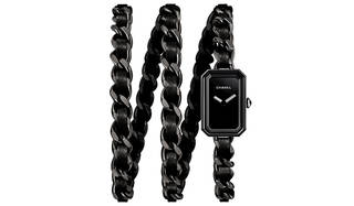 チェーンとレザーストラップで腕に巻く「プルミエール ロック インテンス ブラック」｜CHANEL