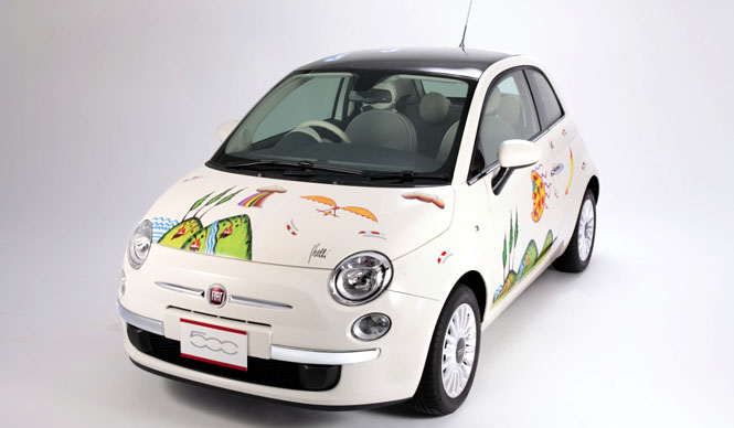 アートな「フィアット500」、チャリティオークションへ