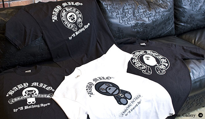 CHROME HEARTS｜「A BATHING APE® × CHROME HEARTS T-Shirts」発売