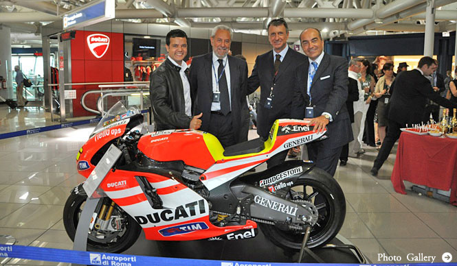 Ducati｜ローマ・フィウミチーノ国際空港に『ドゥカティ・ショップ』オープン
