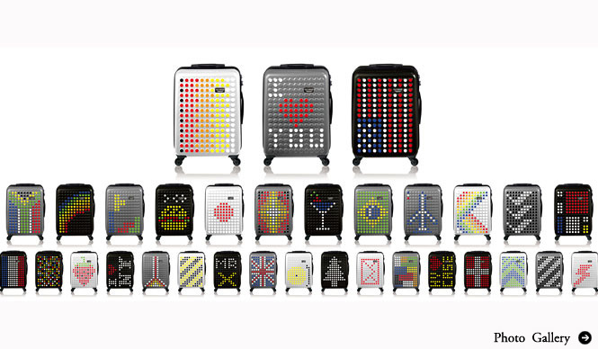 DOTDROPS｜デザインをカスタマイズできるスーツケース「DOTDROPS」