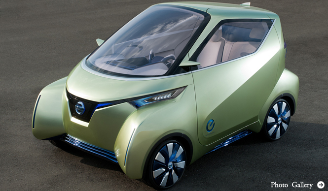 日産の考えるEVシティコミューター「PIVO 3」登場｜NISSAN