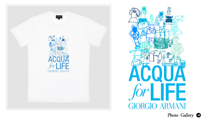 EMPORIO ARMANI│チャリティTシャツで子どもたちに飲料水を！