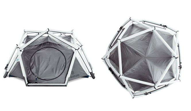 RESTIR｜たった1分で組み立てられるエアーテント「THE CAVE」