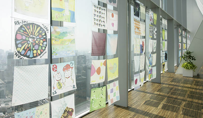 復興への想いをハンカチにたくして