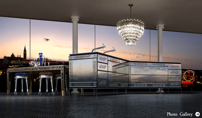 TOYO KITCHEN|美しい映り込みのあるデコラティブなシステムキッチン「INO Premium Venezia」