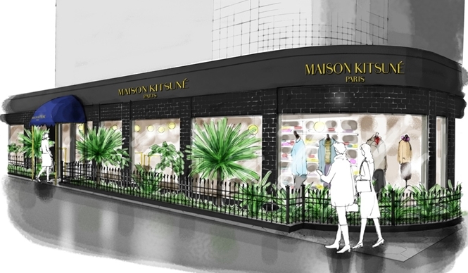 MAISON KITSUNÉ|メゾン キツネ、南青山に路面店を2店舗同時オープン