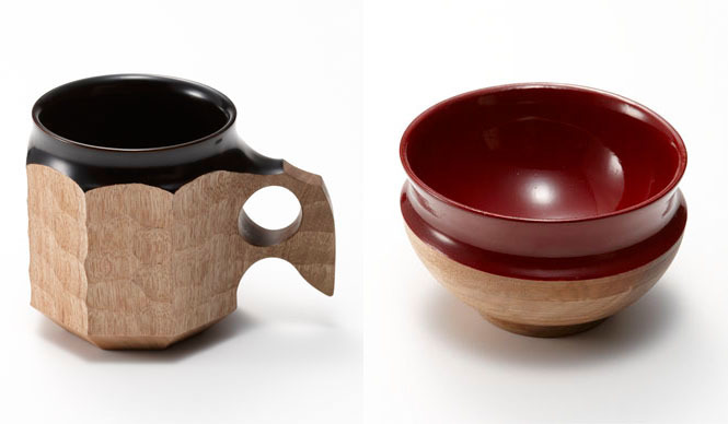 「Y's×AKIHIRO WOODWORKS」の木製マグカップ&ボウル