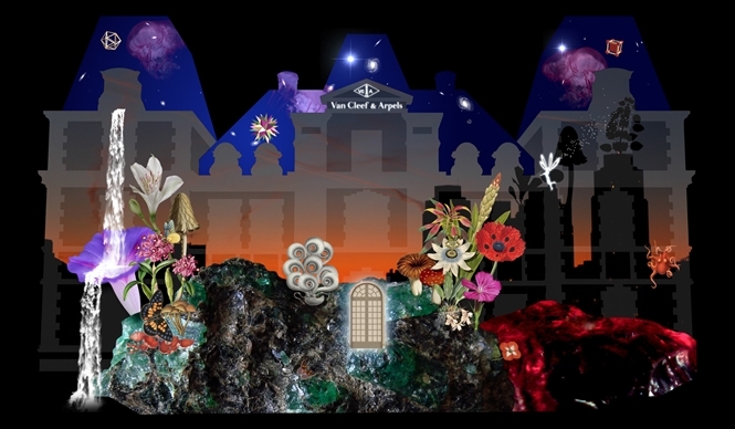 Van Cleef & Arpels｜2晩限定でプロジェクションマッピングを実施