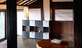 USM｜丸の内のUSMショールームが日本の冬景色を表現したディスプレイに