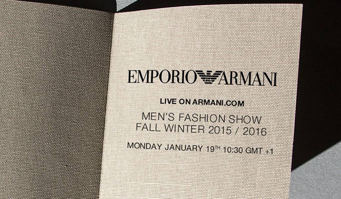 エンポリオ アルマーニのショーをライブストリーミング｜EMPORIO ARMANI
