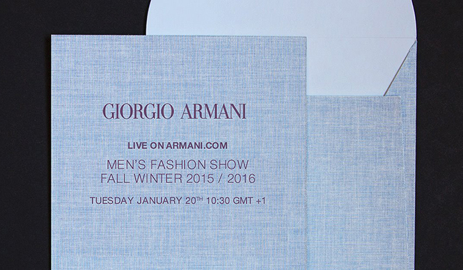 ジョルジオ アルマーニのショーをライブストリーミング｜GIORGIO ARMANI