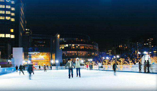 EVENT｜バレンタインシーズン、ふたりで滑ったリンクの軌跡が映像に　東京ミッドタウンで2月11日（水）～14日（土）