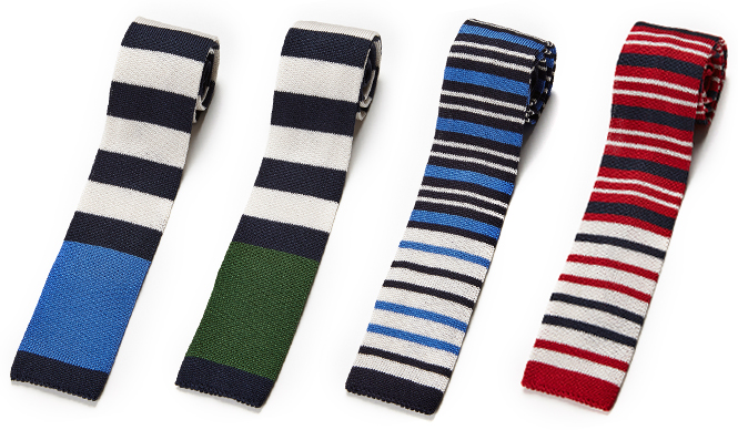 トリコロールニットタイで取り入れるマリンスタイル｜FAIRFAX