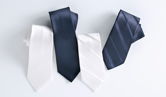 “ハレの日” の装いにフェアファクスが提案するネイビーのネクタイ｜FAIRFAX