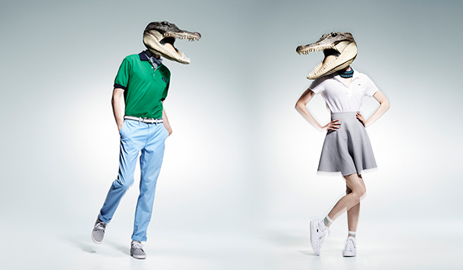 ラコステを象徴する “ワニ” のモデルが表参道の街頭でコーディネートを披露｜LACOSTE