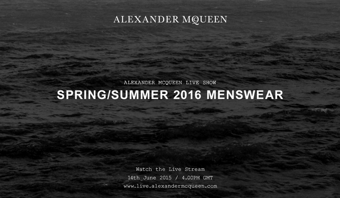 2016春夏 メンズコレクションのショーをライブストリーミング｜ALEXANDER McQUEEN