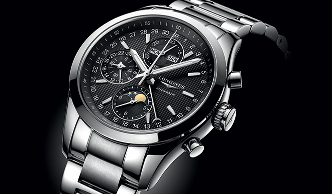 ロンジン「コンクェスト」シリーズに月齢を表示するムーンフェイズ登場|LONGINES
