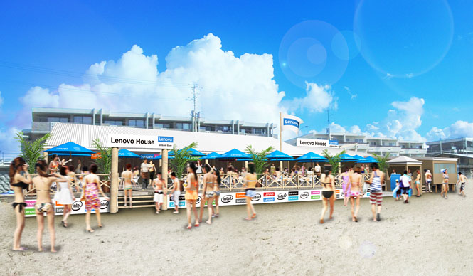 ITを活用して快適なビーチライフを提案する海の家が由比ヶ浜に登場|Lenovo
