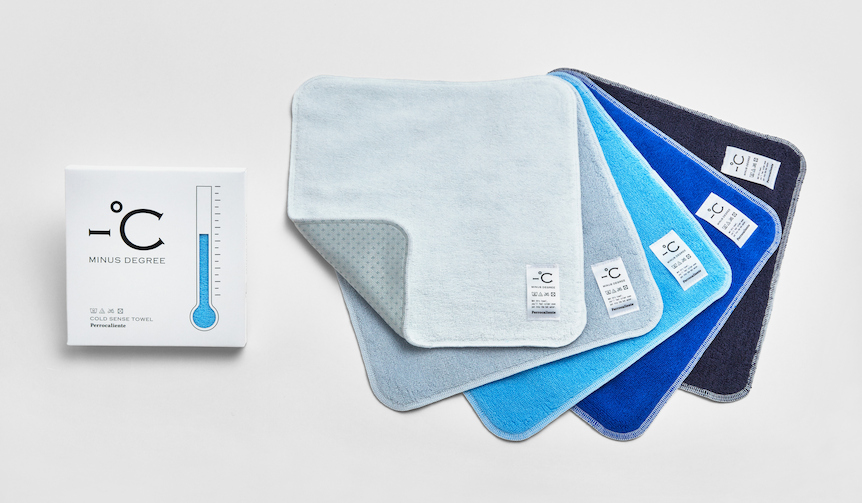 接触冷感素材「ゼロクール」を使用したハンドタオル  ｜PERROCALIENTE 