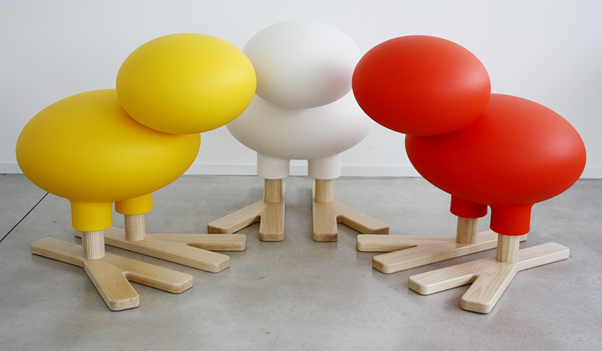 鳥たちの愛らしさを表現。オブジェにも椅子にもなる「ハッピーバード」|MAGIS