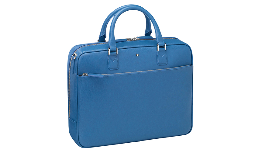 鮮やかなターコイズブルーを纏うドキュメントケース｜MONTBLANC