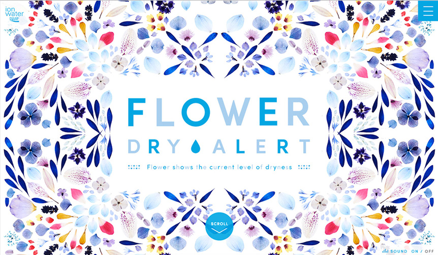 “乾き”を表す新感覚WEBアートコンテンツ「FLOWER DRY ALERT」｜ART