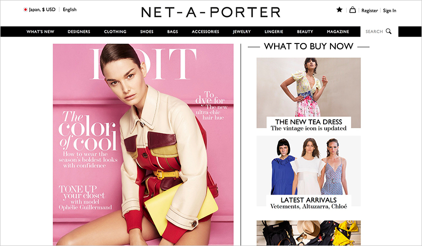 ファッション誌とショッピングを直結させたオンラインメディア｜NET-A-PORTER