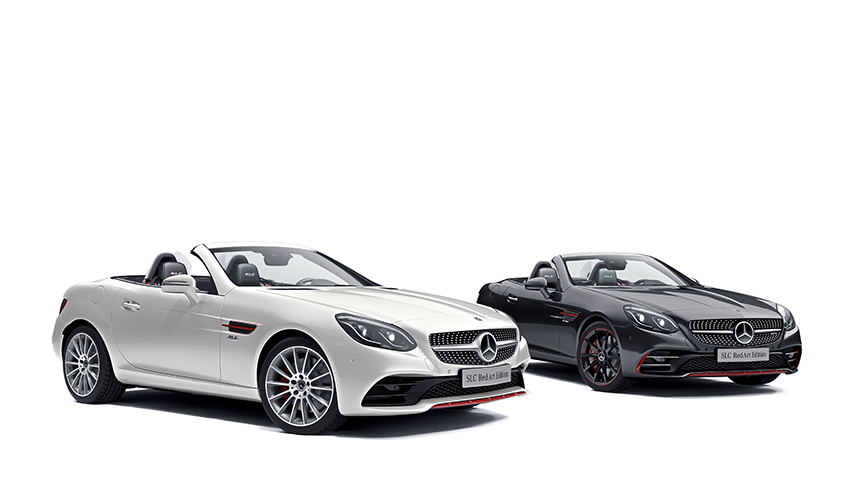 赤のアクセントが光るSLCの特別仕様車|Mercedes-Benz