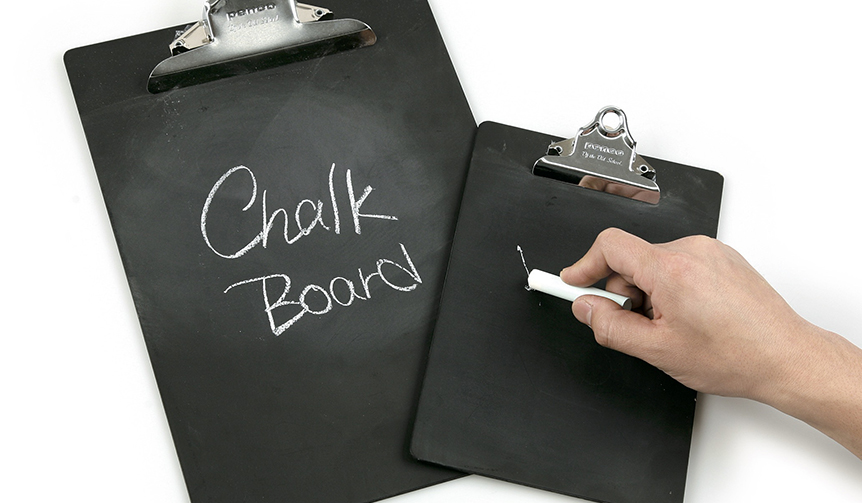 ショップの看板やPOP、メニュー表にも活用。黒板仕様のクリップボード|penco®