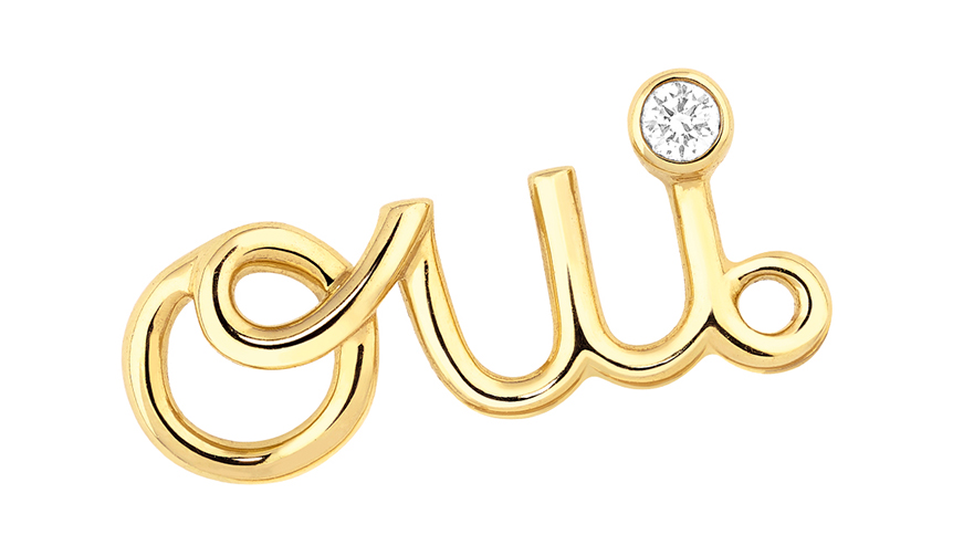 肯定の意思表示「Oui」の文字がキュートに輝くスタッズピアス|DIOR