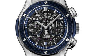 わずかに88本のみ。スケルトンフェイスにブルーカーボンを合わせた特別モデル｜HUBLOT