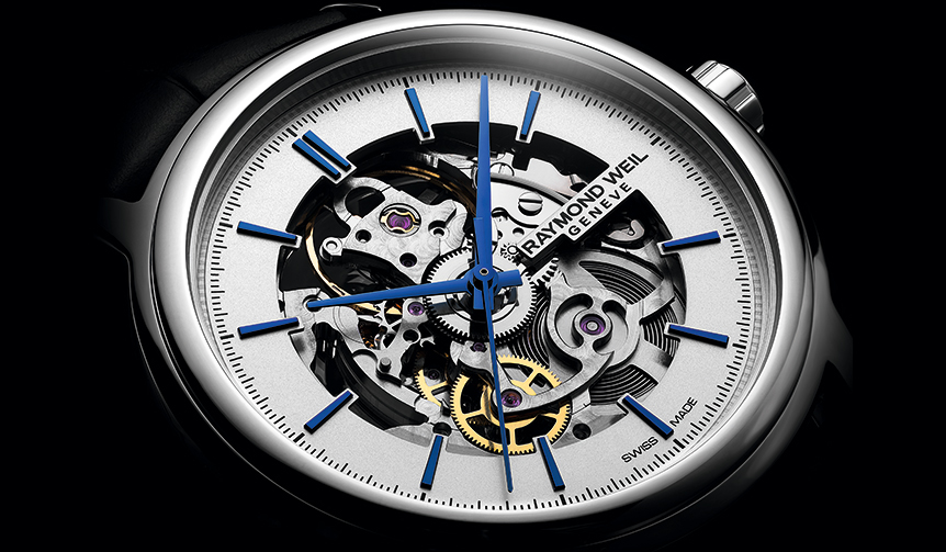機械式ムーブメントの美しさが際立つスケルトンモデル|RAYMOND WEIL