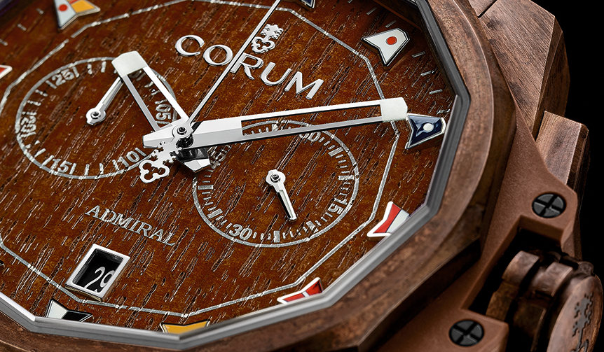 チーク材を用いて、ヨットレーシングにオマージュを捧げた「アドミラル」|CORUM