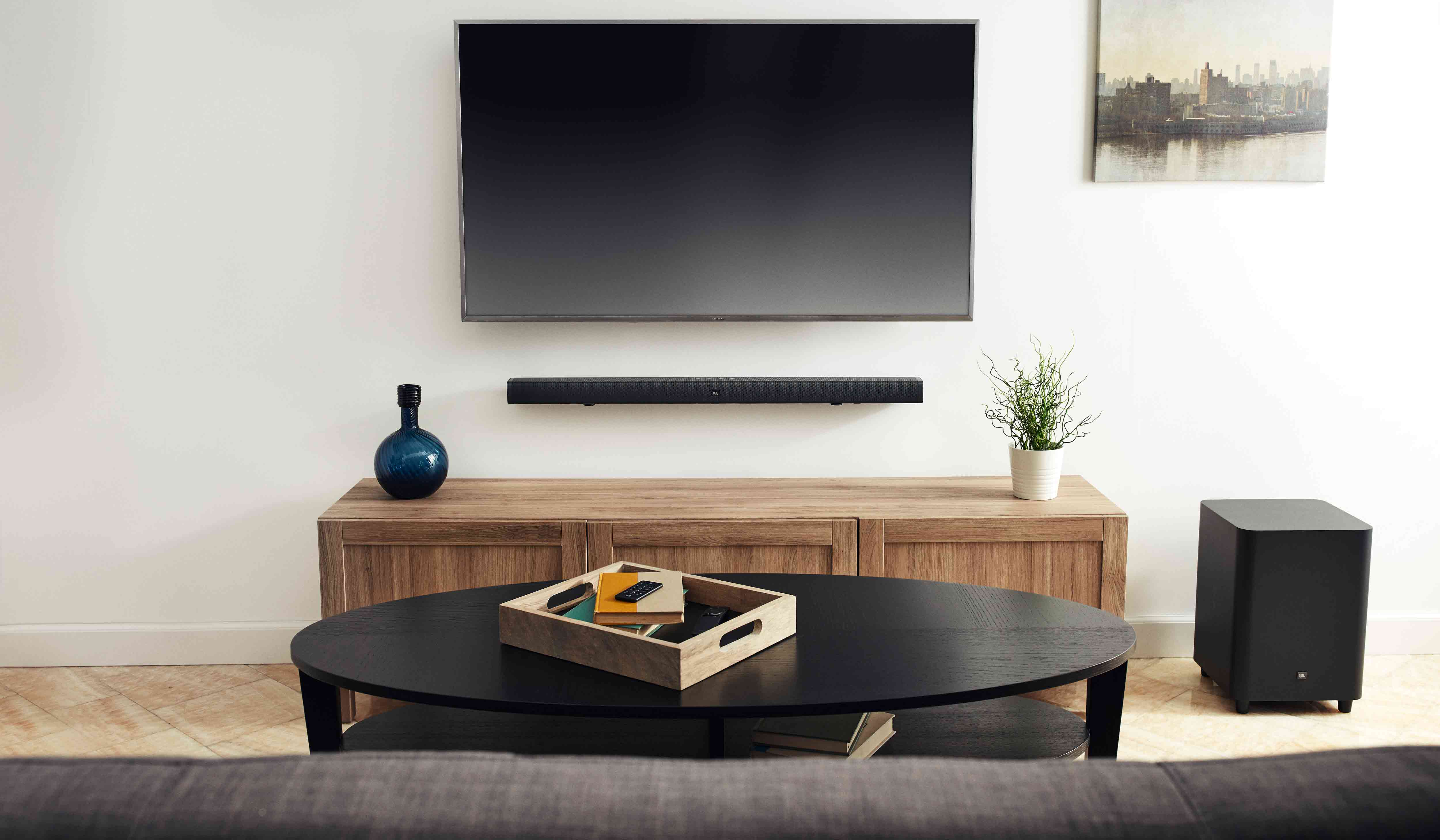 センターチャンネル搭載で音声をクリアに。3.1chホームシアターシステム「BAR 3.1」|JBL