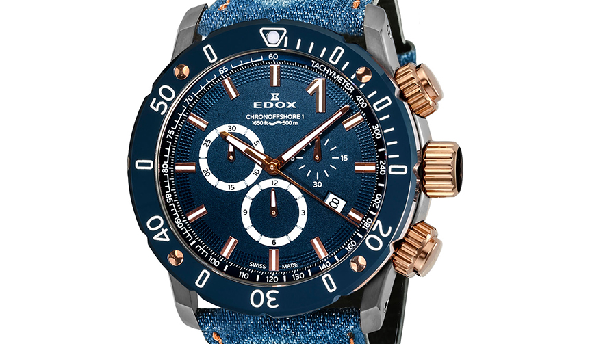 デニムを採用した「クロノオフショア１」がBARNEYS NEW YORKで先行リリース｜EDOX