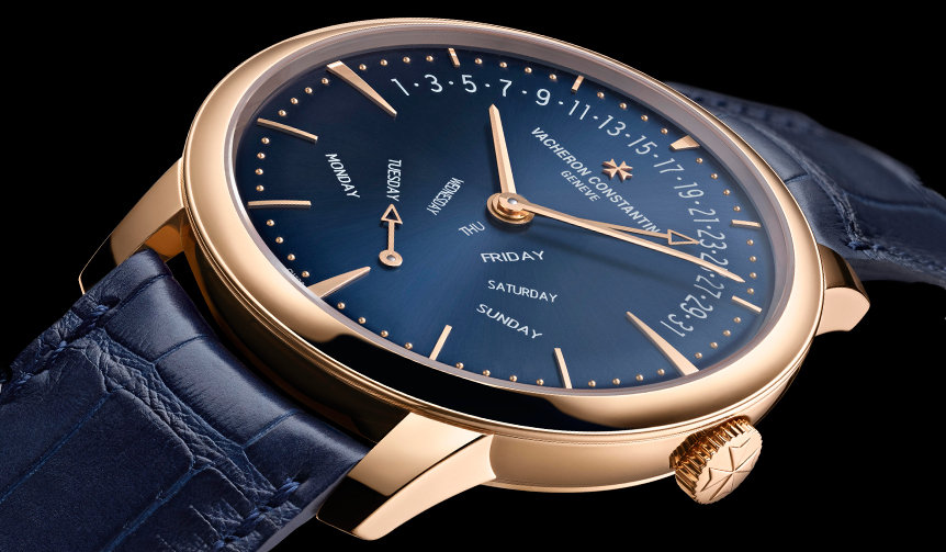 新色ミッドナイトブルーの「パトリモニー・レトログラード・デイ／デイト」｜VACHERON CONSTANTIN