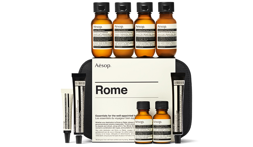 旅慣れたトラベラーが持つ必需品「ローマ シティー キット」｜Aēsop
