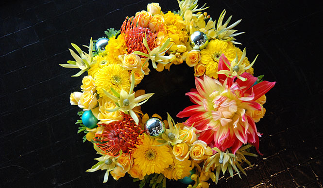  和気雅美│花のリングで華やかに、最旬カラーリース ギャラリー