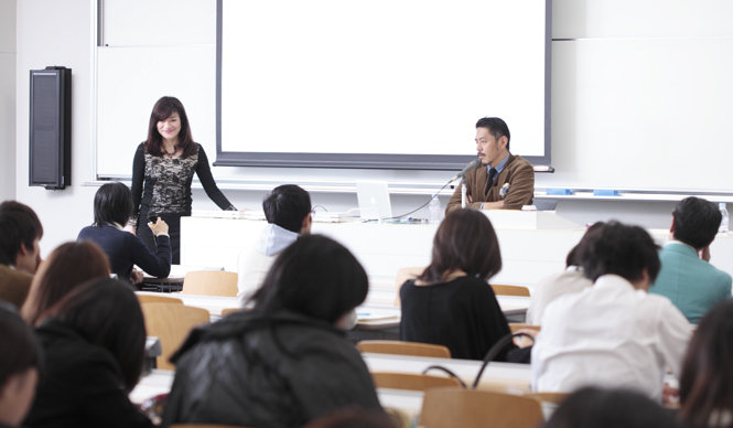 信國太志×中野香織　明治大学　白熱ファッション講座 ギャラリー
